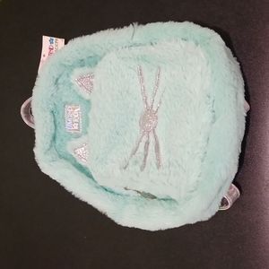 Girls limited too plush kitty cat mint green backpack